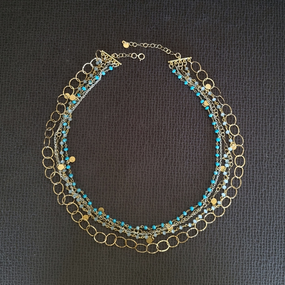 Five🖐 Strand Necklace Statement Necklace - Picture 16 of 16